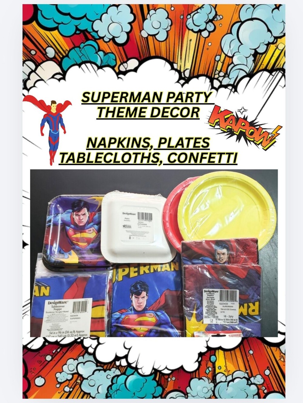 🔥SUPERMAN THEME PARTY DECOR
